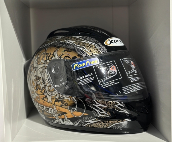 Motorrad-Integralhelm Carbon- Drikompo. XPEED Secret XF 708 GOLD - Gr. L
