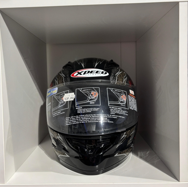Motorrad-Integralhelm Carbon- Drikompo. XPEED XF 708 RED - Gr. L